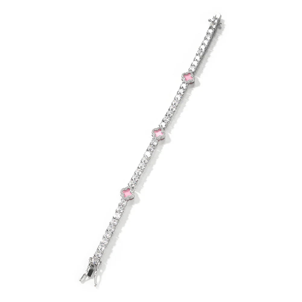 Éclat Clover Armband – Silber / Rosé