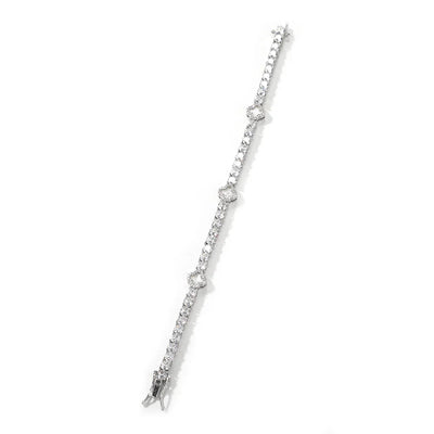 Éclat Clover Armband – Silber / Weiß