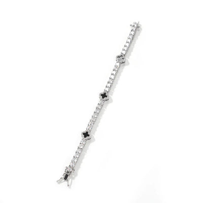 Éclat Clover Armband – Silber / Noir