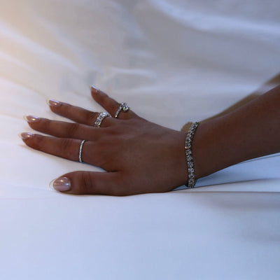 TATIANA TENNIS ARMBAND - SILBER