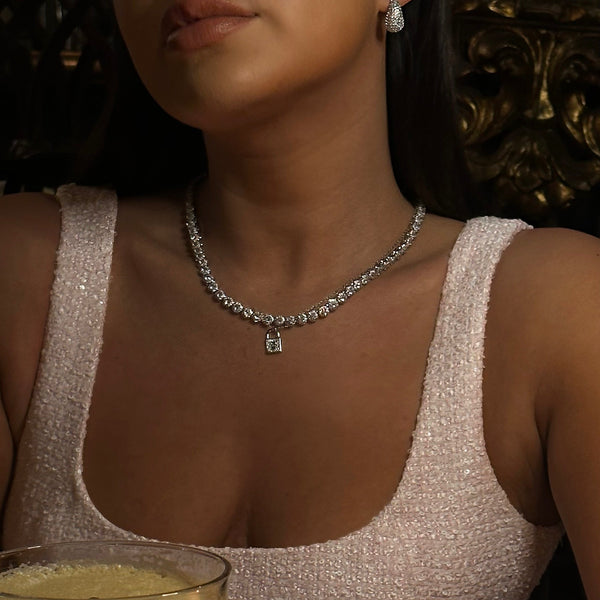 LOLA LOCK HALSKETTE - SILBER