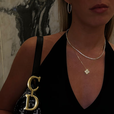 NADINE TENNIS HALSKETTE - GOLD