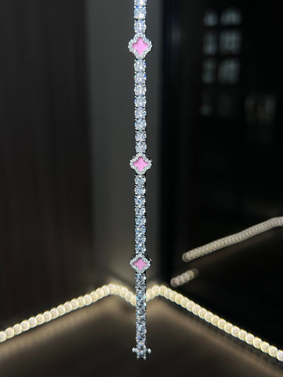 Éclat Clover Armband – Silber / Rosé