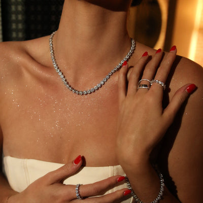 ANGELINA HALSKETTE - SILBER