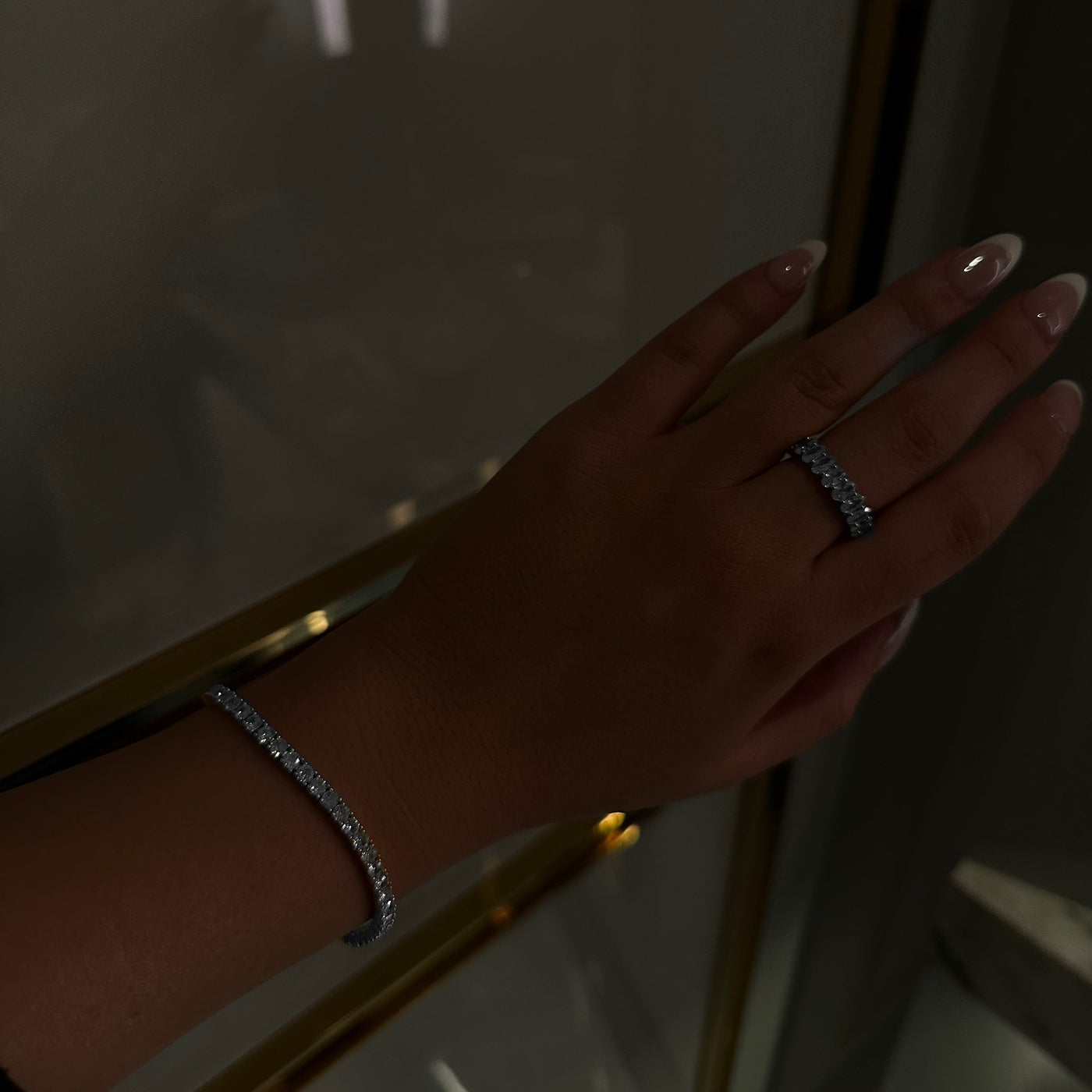 TYRA TENNIS ARMBAND - SILBER