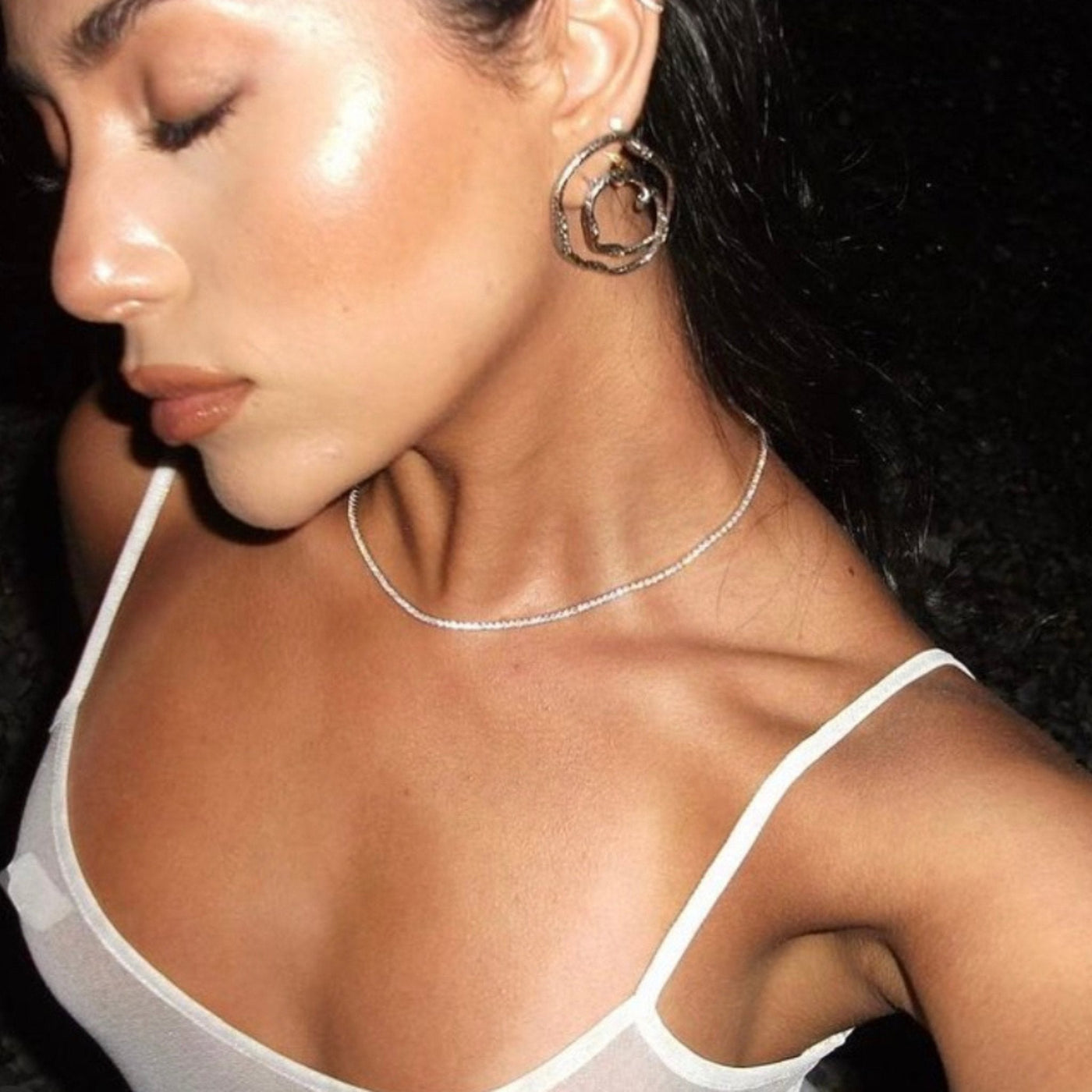 NADINE TENNIS HALSKETTE - SILBER