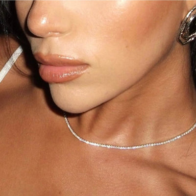 NADINE TENNIS HALSKETTE - SILBER