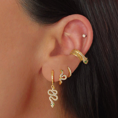 SERPENTZ EAR CUFF – SMARAGDGRÜN
