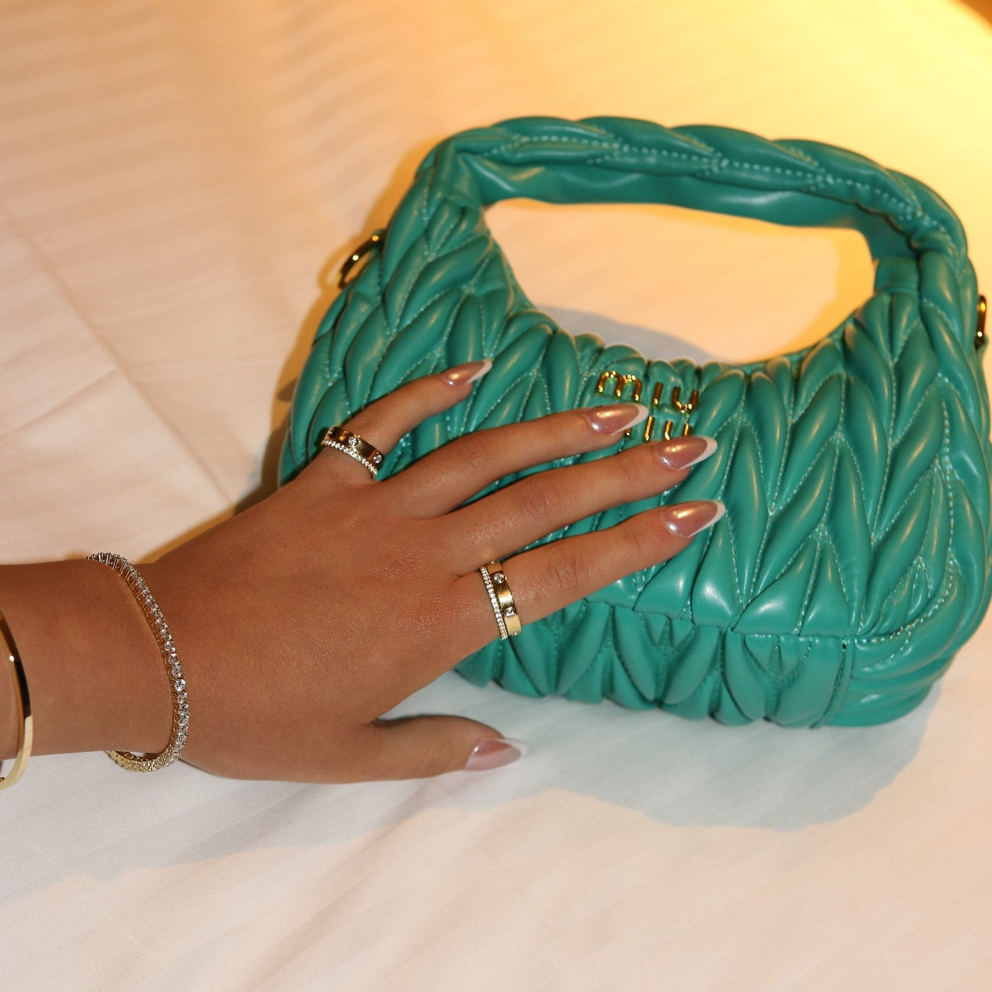 TYRA TENNIS ARMBAND - SILBER