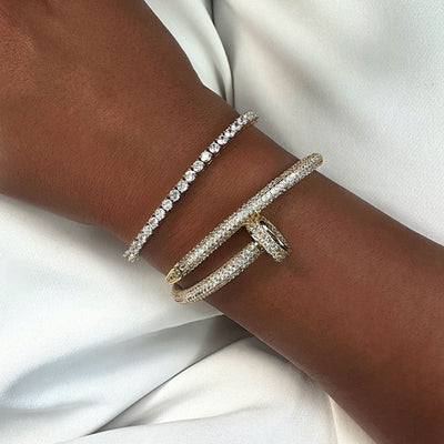 TYRA TENNIS ARMBAND - GOLD